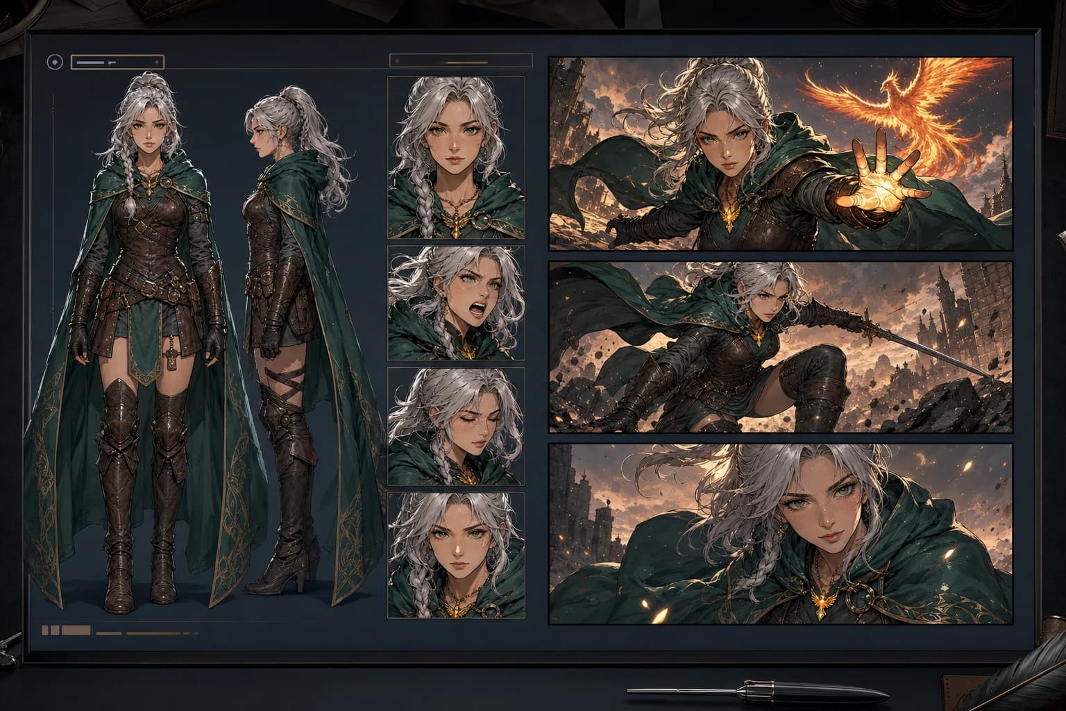 Character continuity board used by Claude Code and LlamaGen