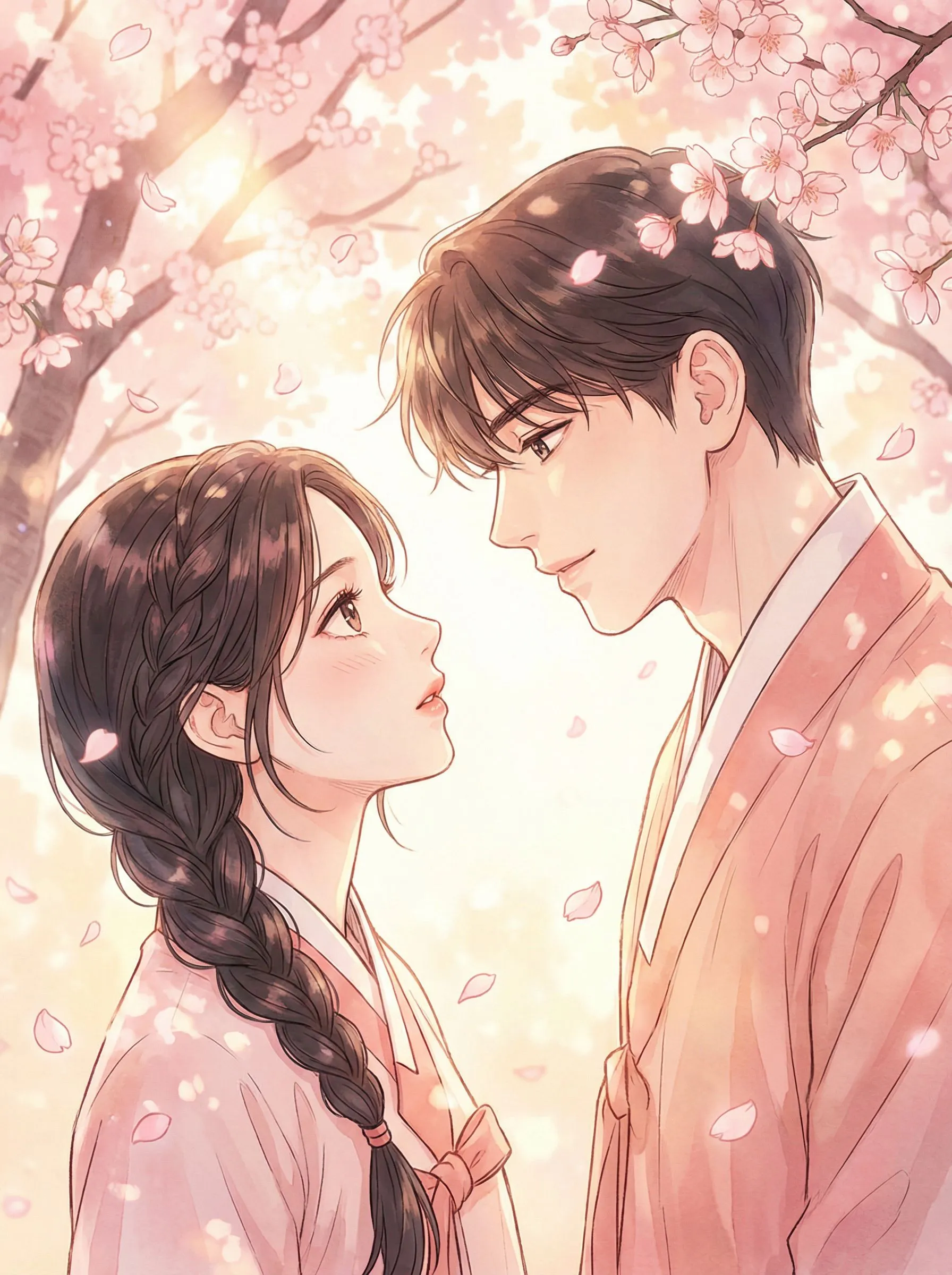 कोरियाई manhwa रोमांस पैनल
