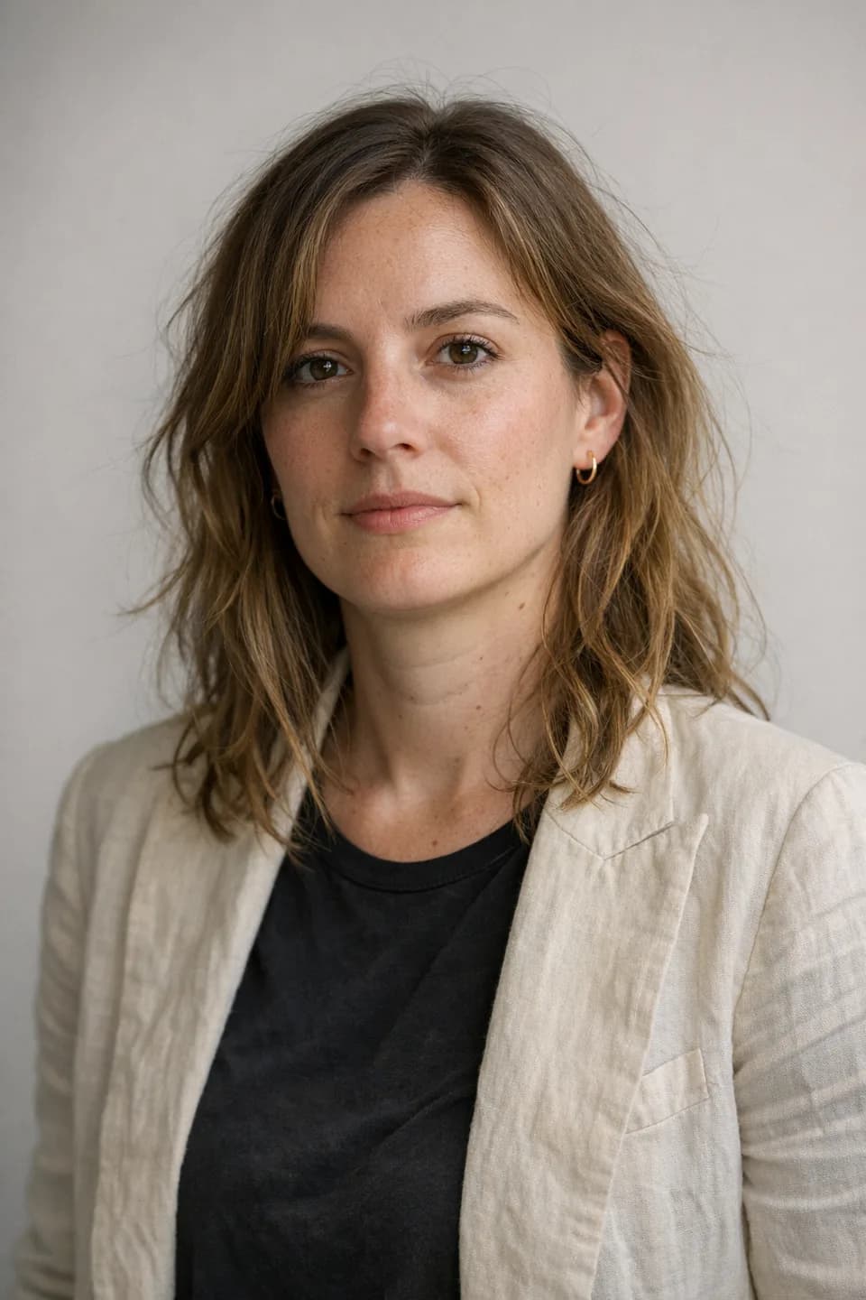 Portrait before AI retouching