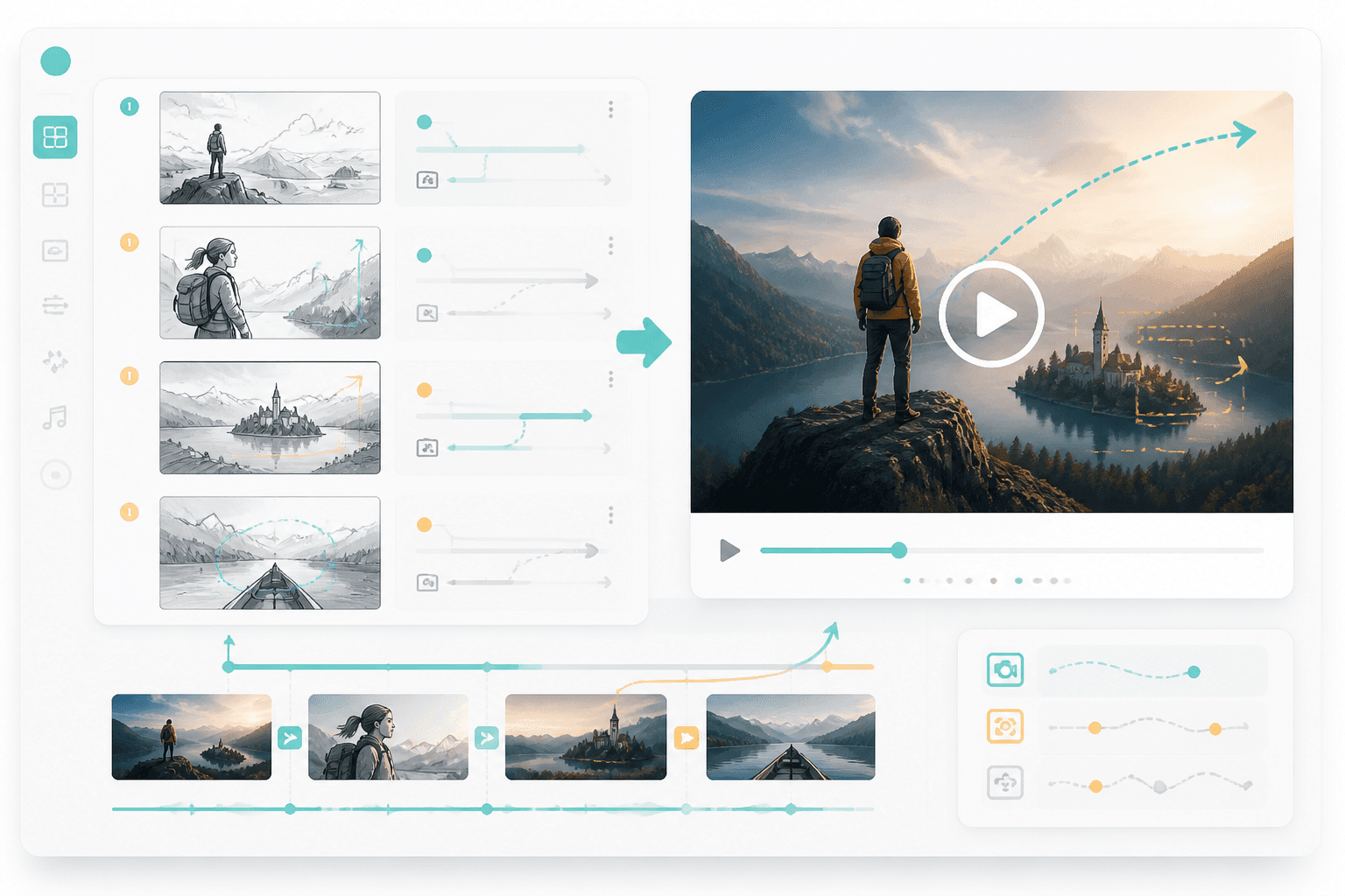 Storyboard to video workflow preview