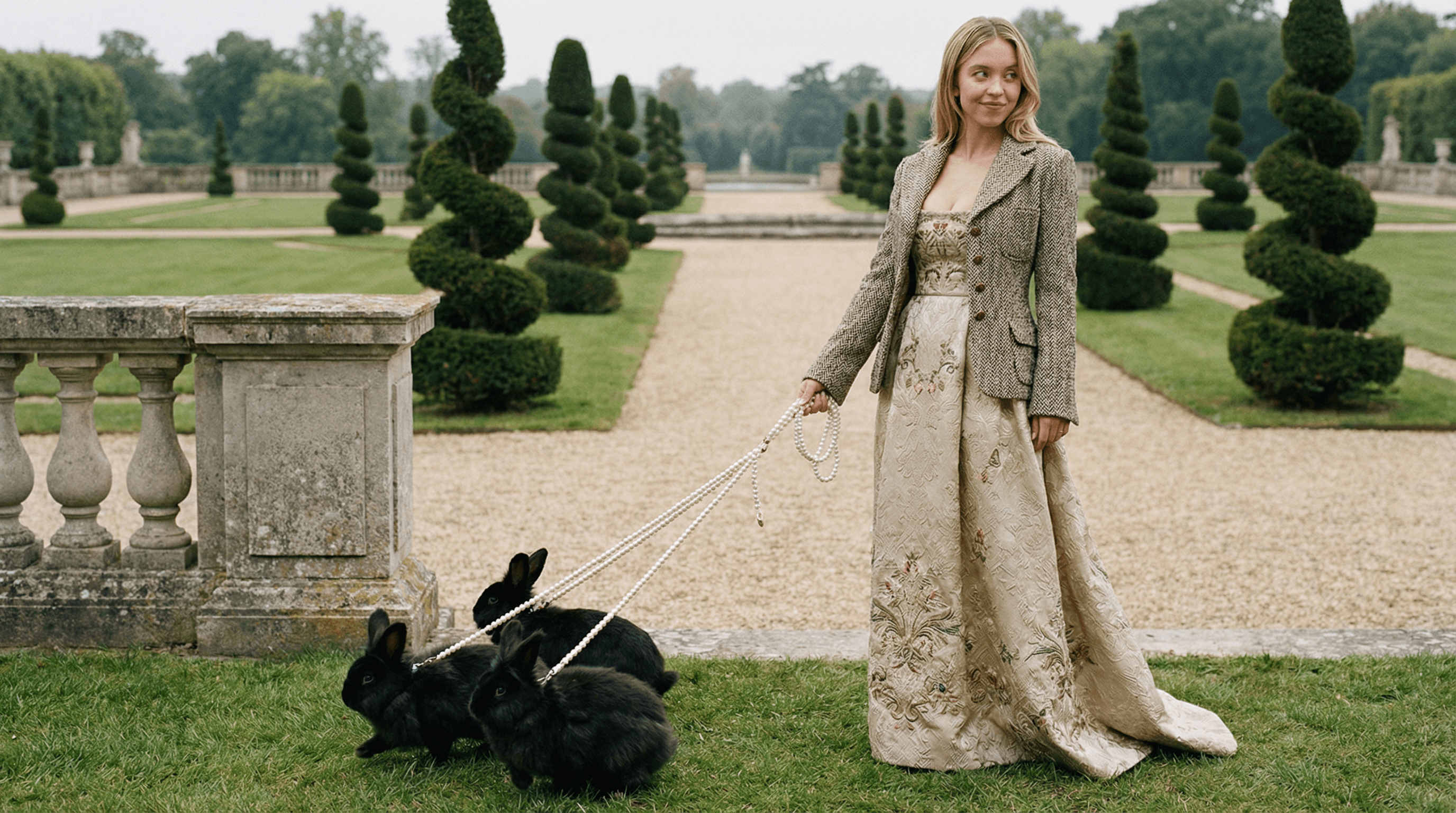 Coquette Garden Editorial with Rabbits