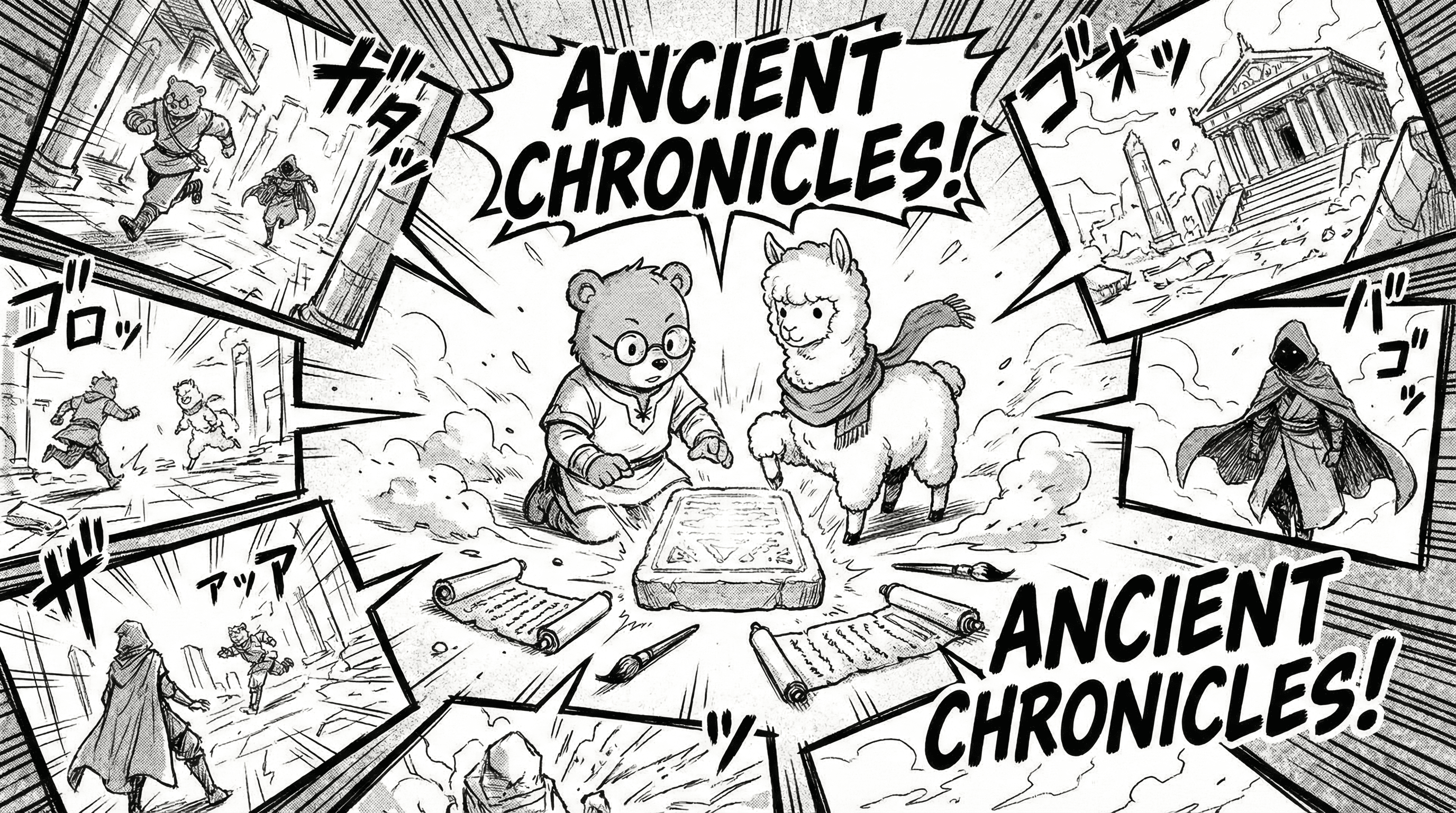 Manga IP Storyboard: Leo & Max Layout 172 (Japanese Manga · Black & White)