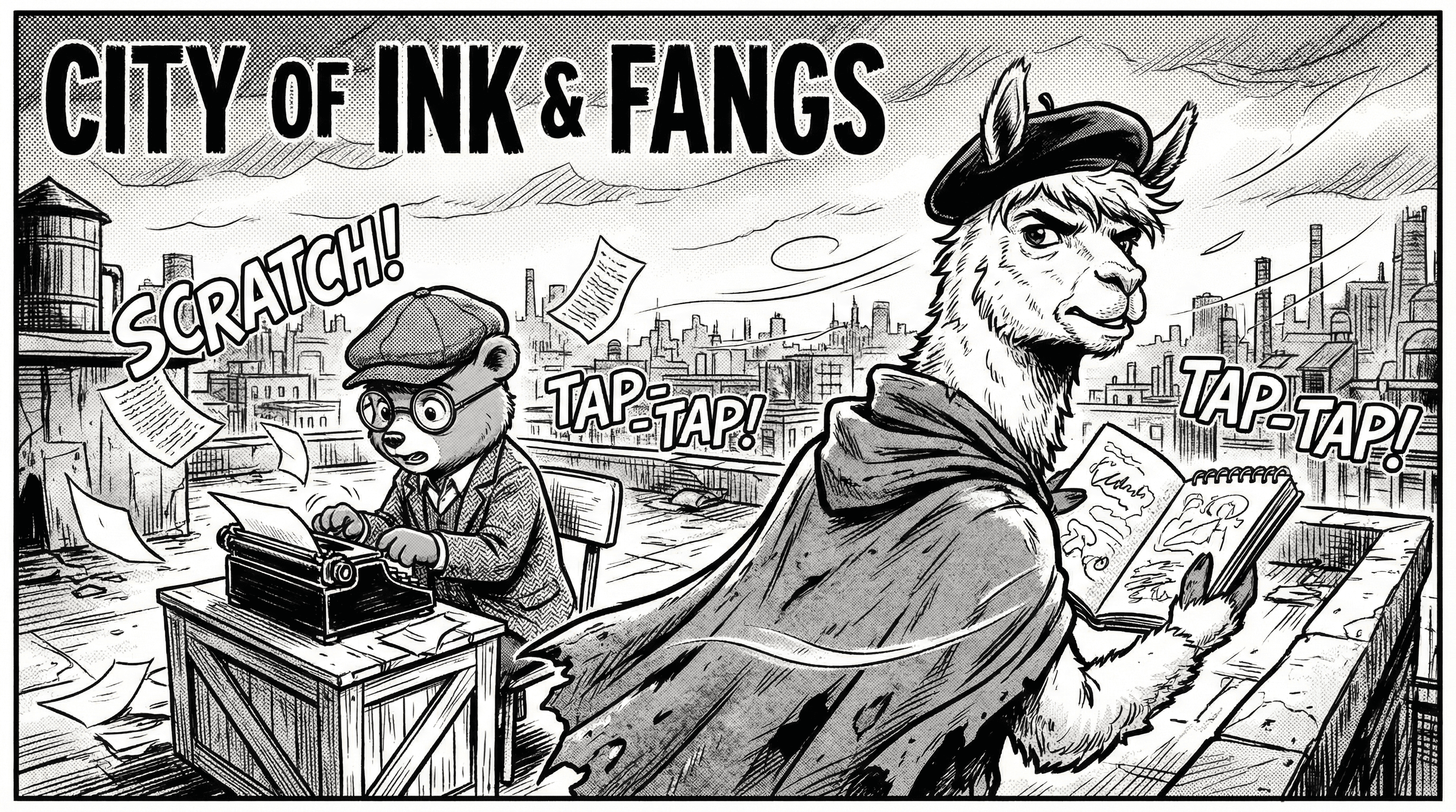 Manga IP Storyboard: Leo & Max Layout 87 (American Comic · Black & White)